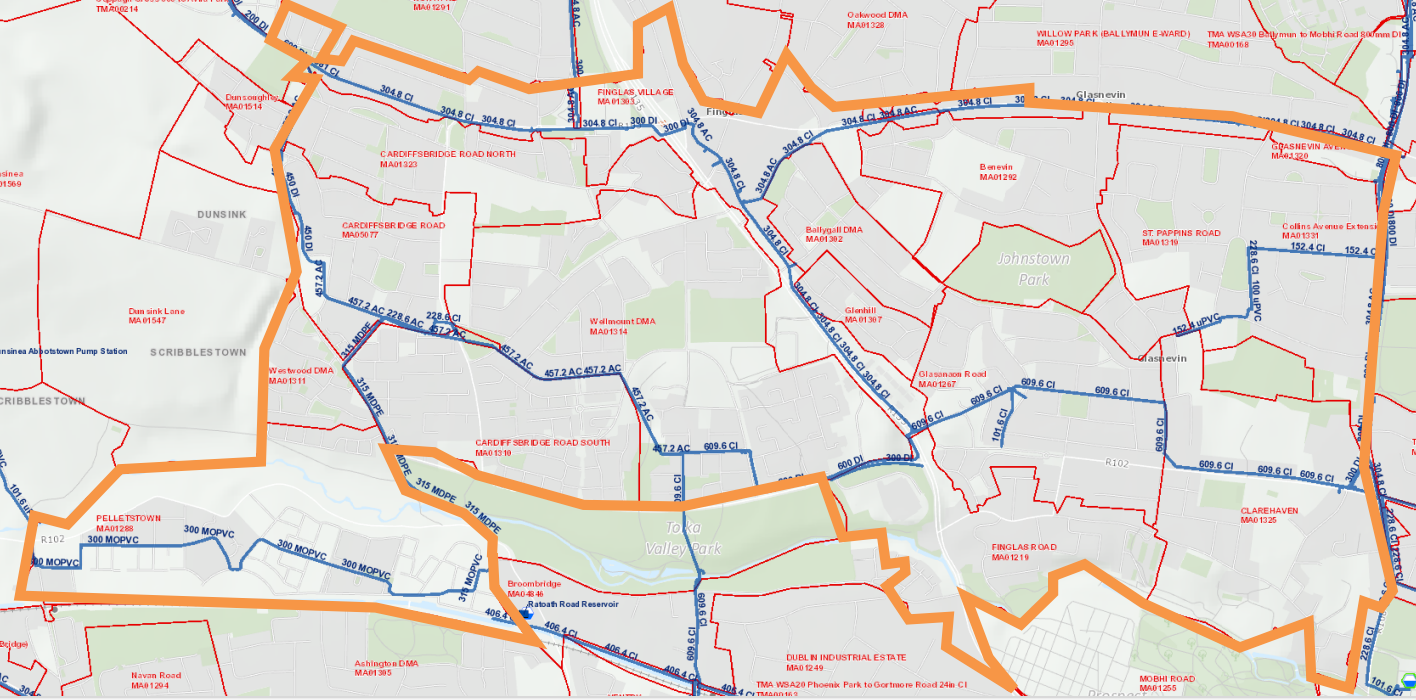 map given for Finglass Glasnevin PDF screen cap 21 june 2024