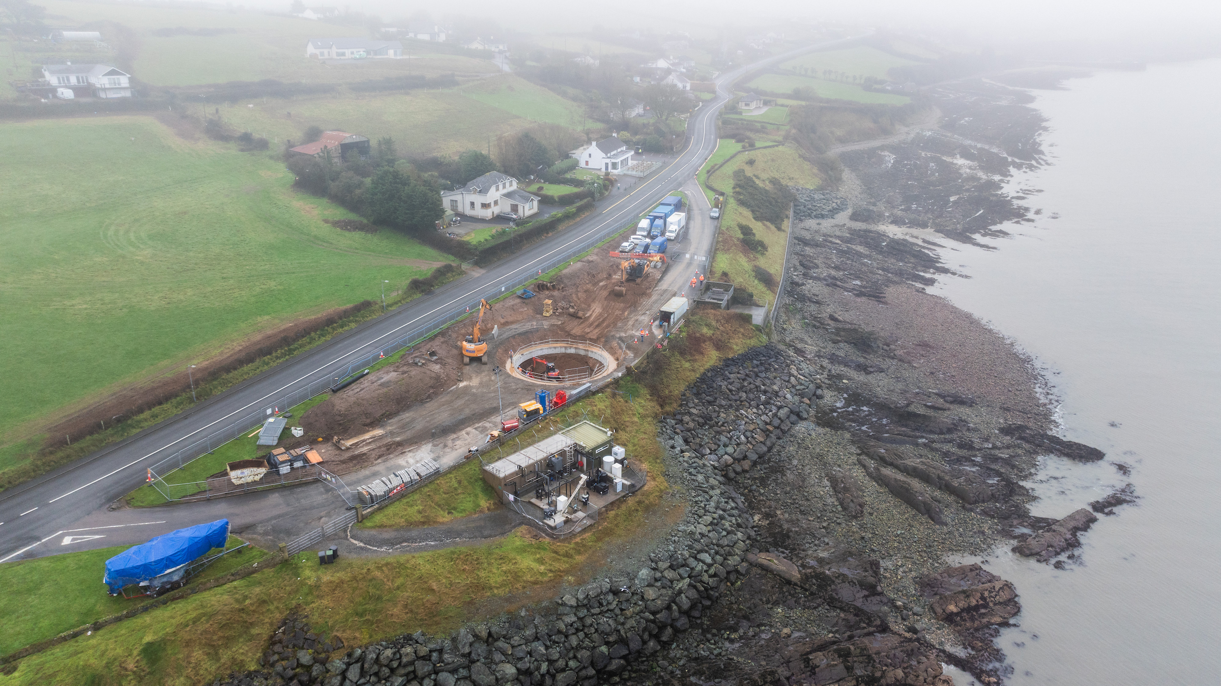 Storm tank and road, Baile na nGall