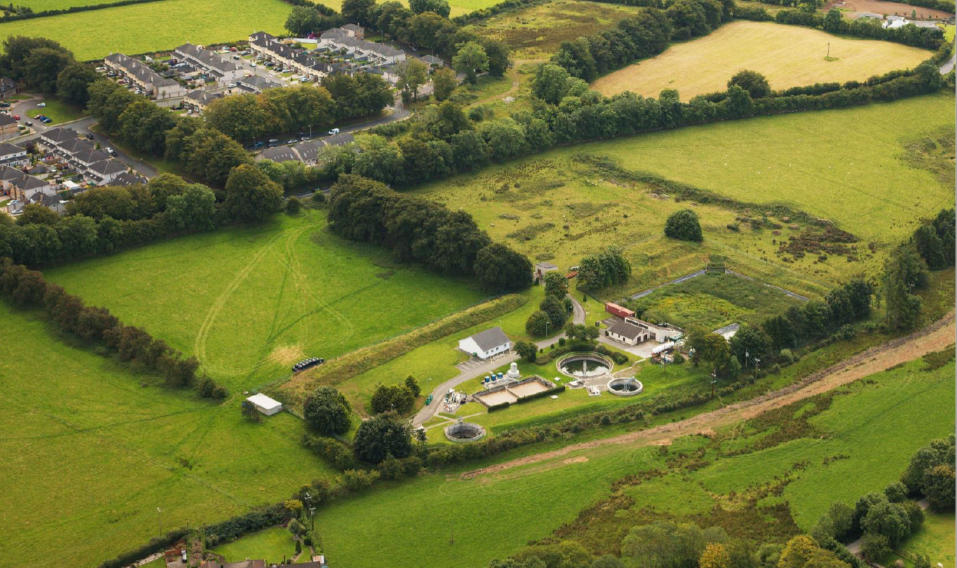 Aerial view of Blessington wastewater treatment plant