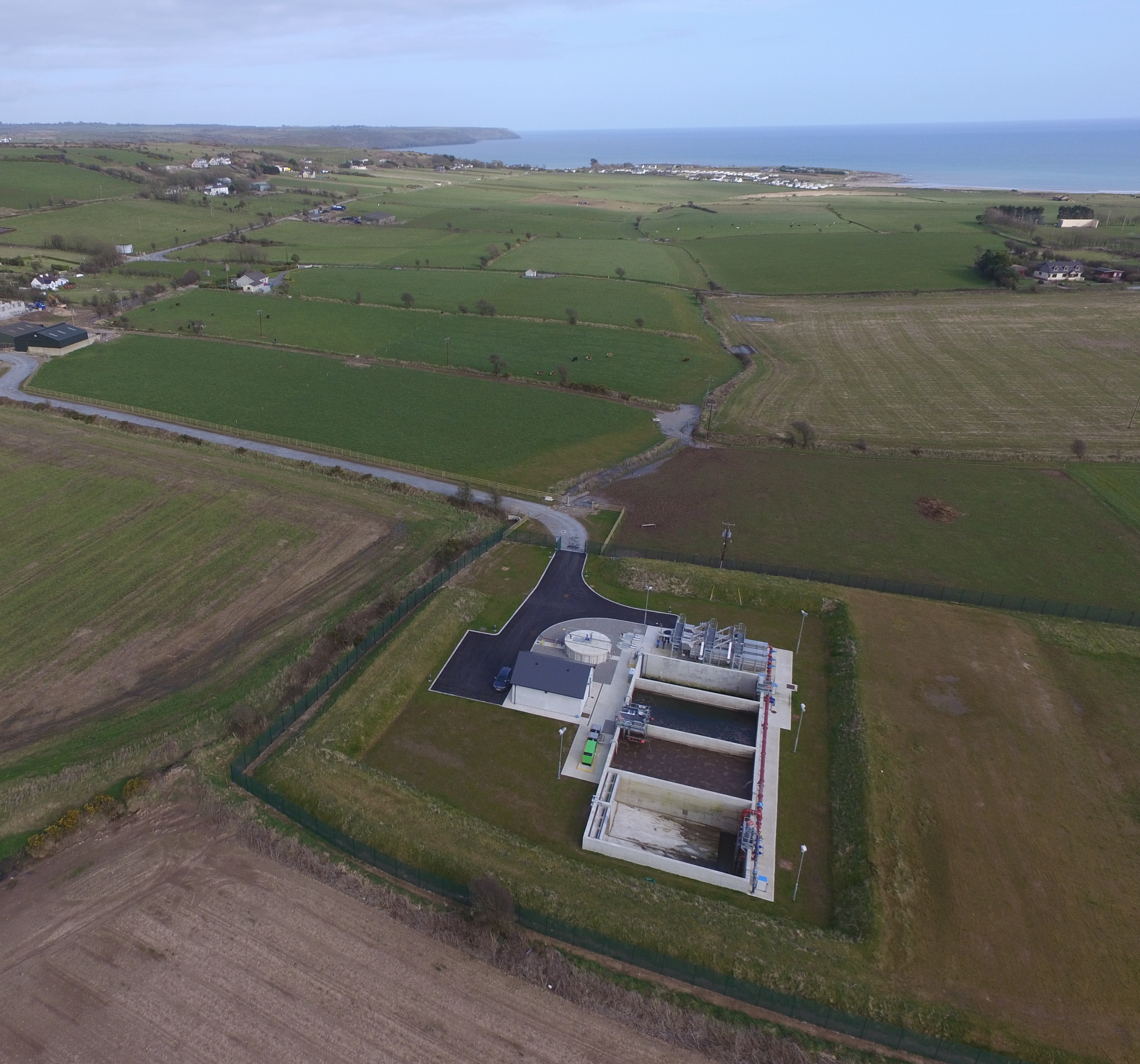 Aerial view of Ardmore wastewater treatment plant