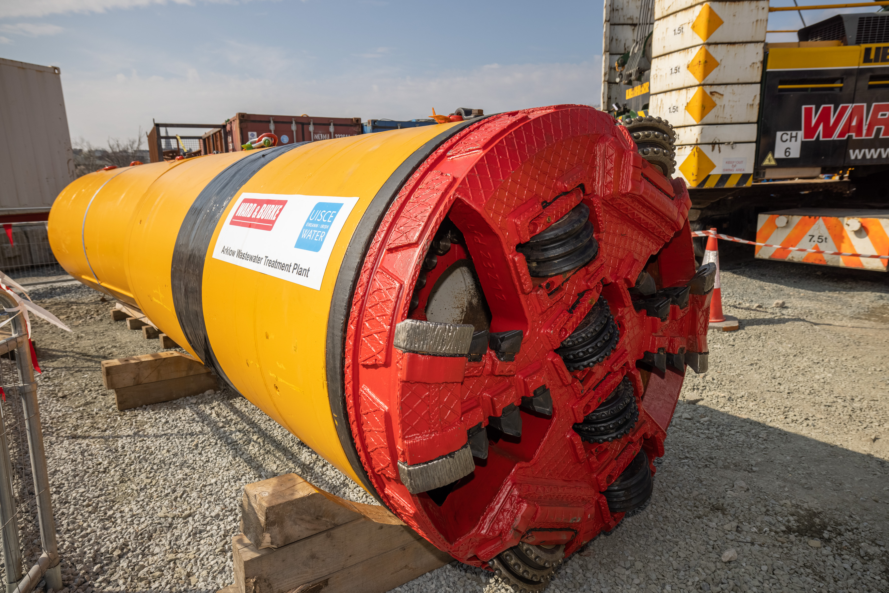 A pipe on a construction site