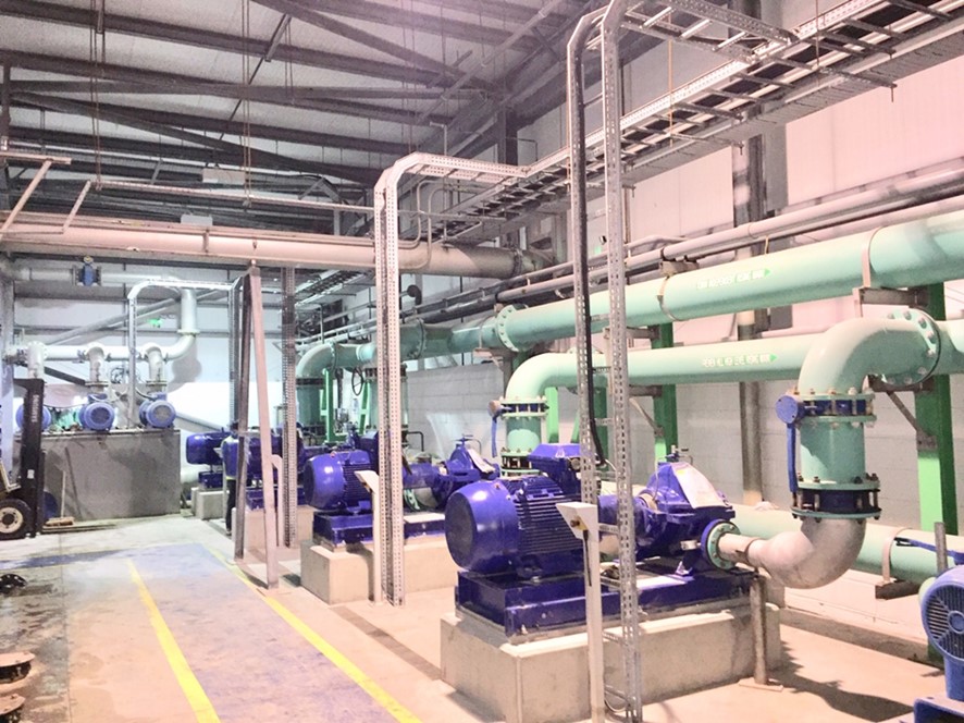 High lift pumps in a water treatment plant