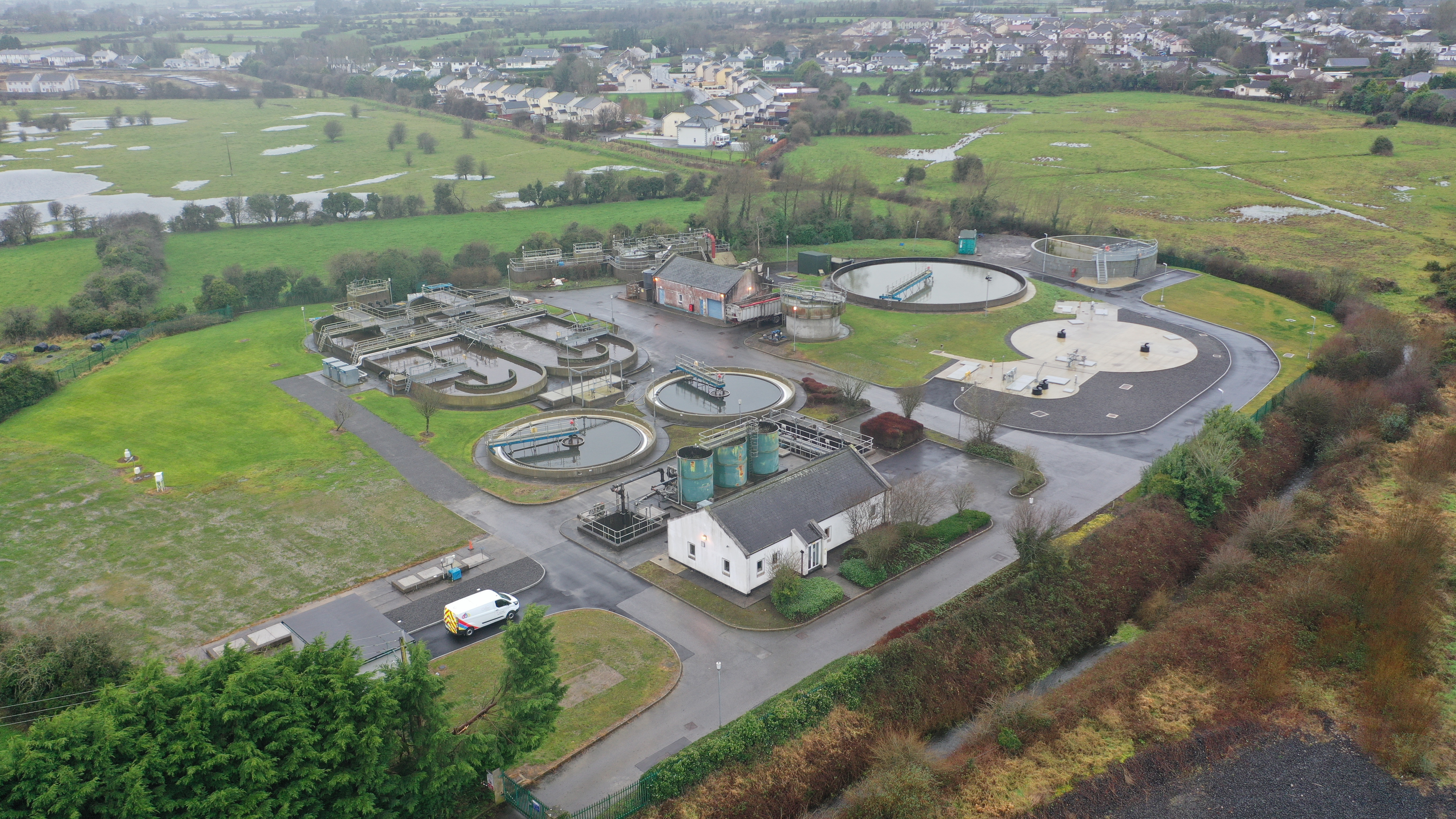 A wastewater treatment plant