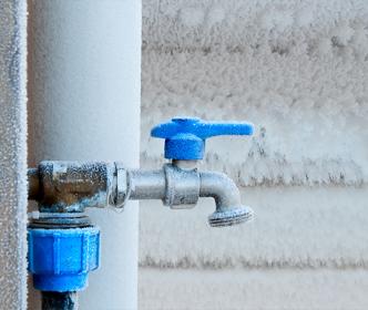 A tap covered in frost